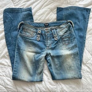 D&G Women's Light Blue Flare Jeans